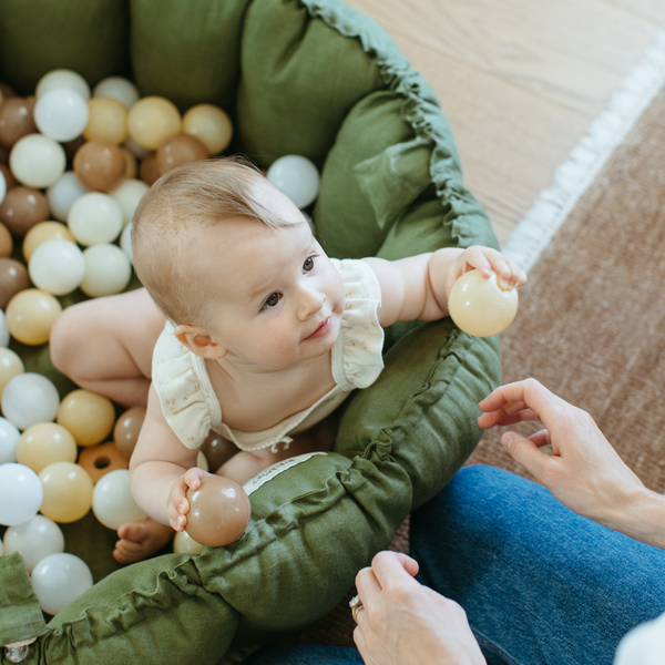 Plush Organic Linen Playmat | Forest | Little Luxury