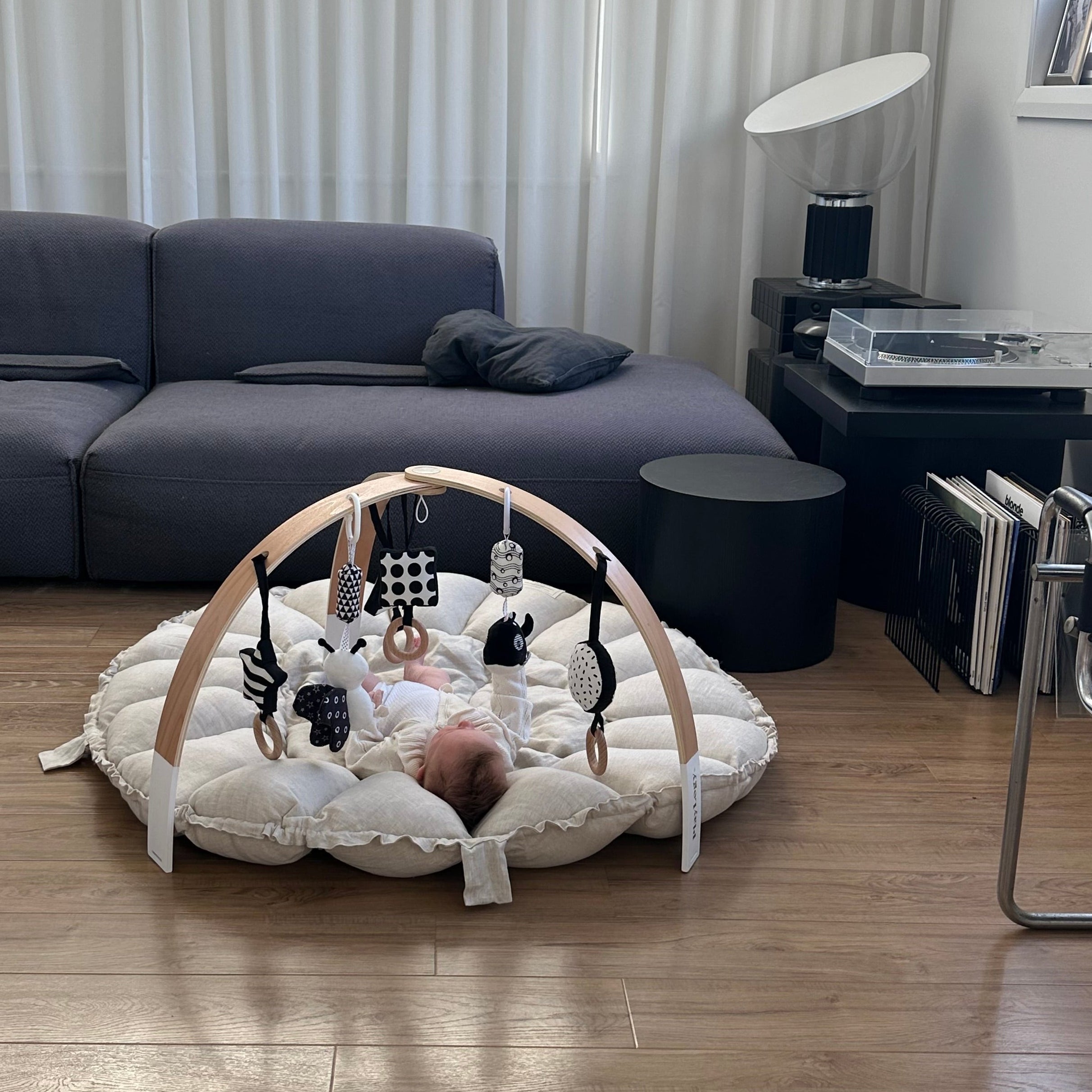 Plush Organic Linen Playmat | Oat | Little Luxury